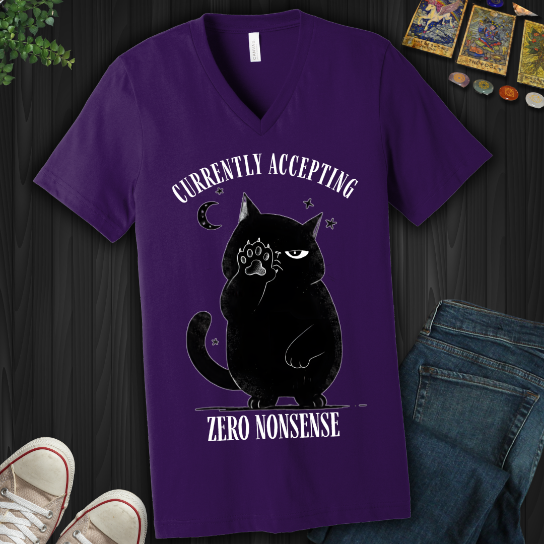 Currently Accepting Zero Nonsense V-Neck Tee