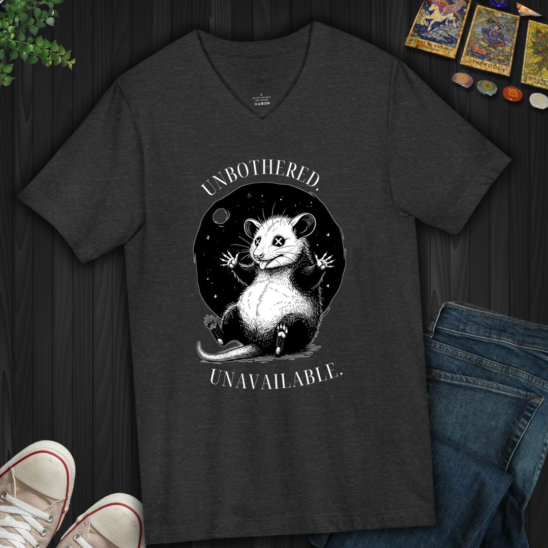 Unbothered. Unavailable V-Neck Tee