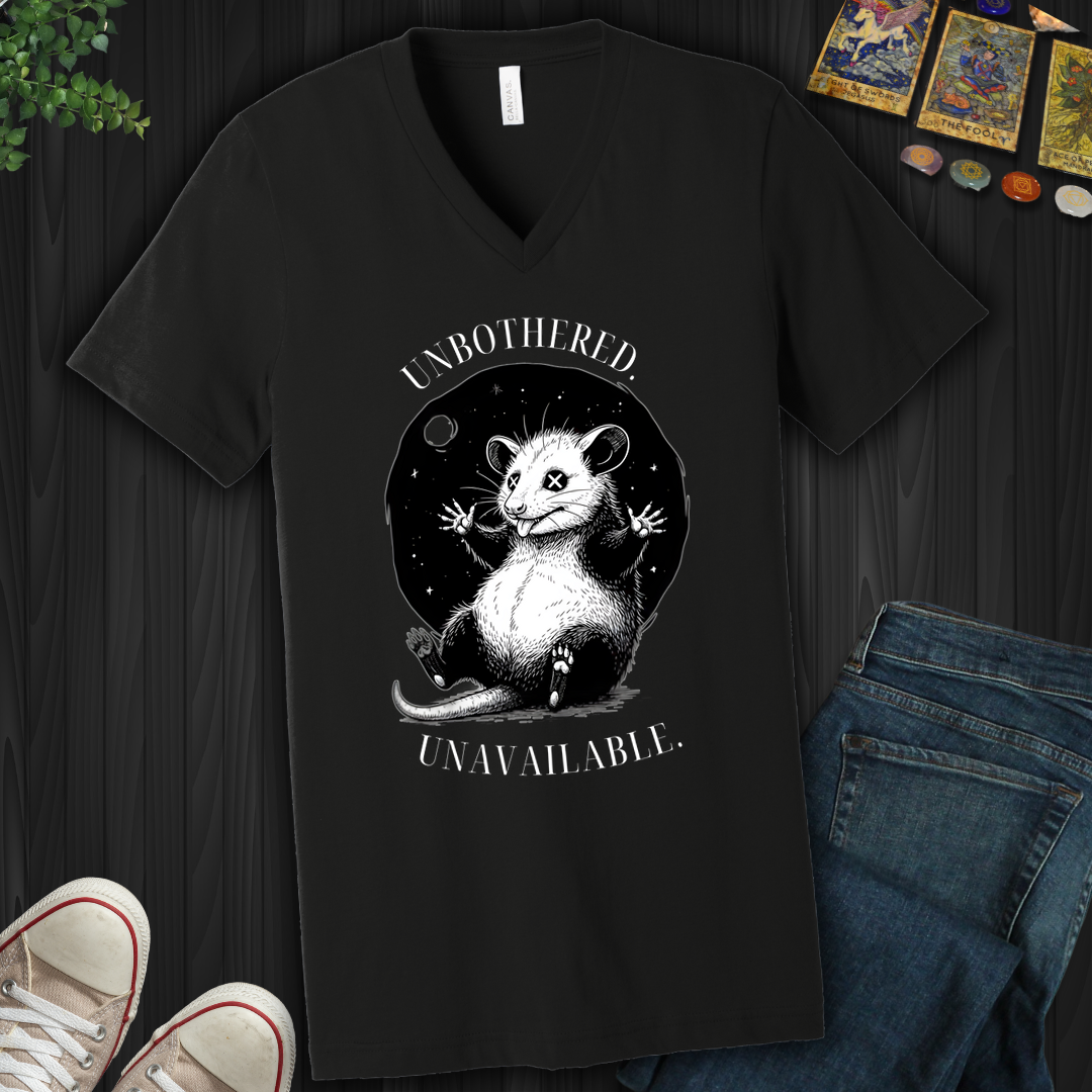 Unbothered. Unavailable V-Neck Tee