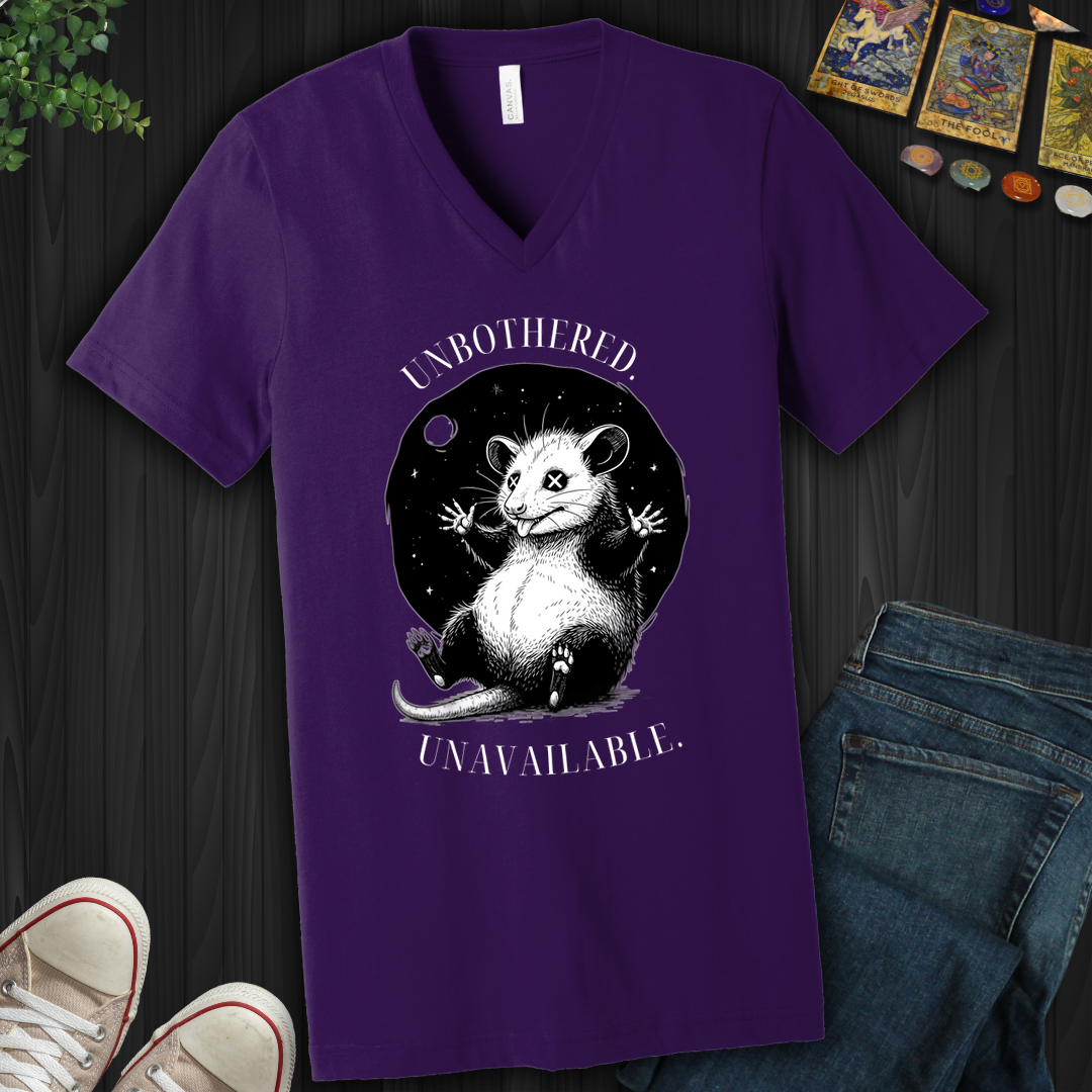 Unbothered. Unavailable V-Neck Tee