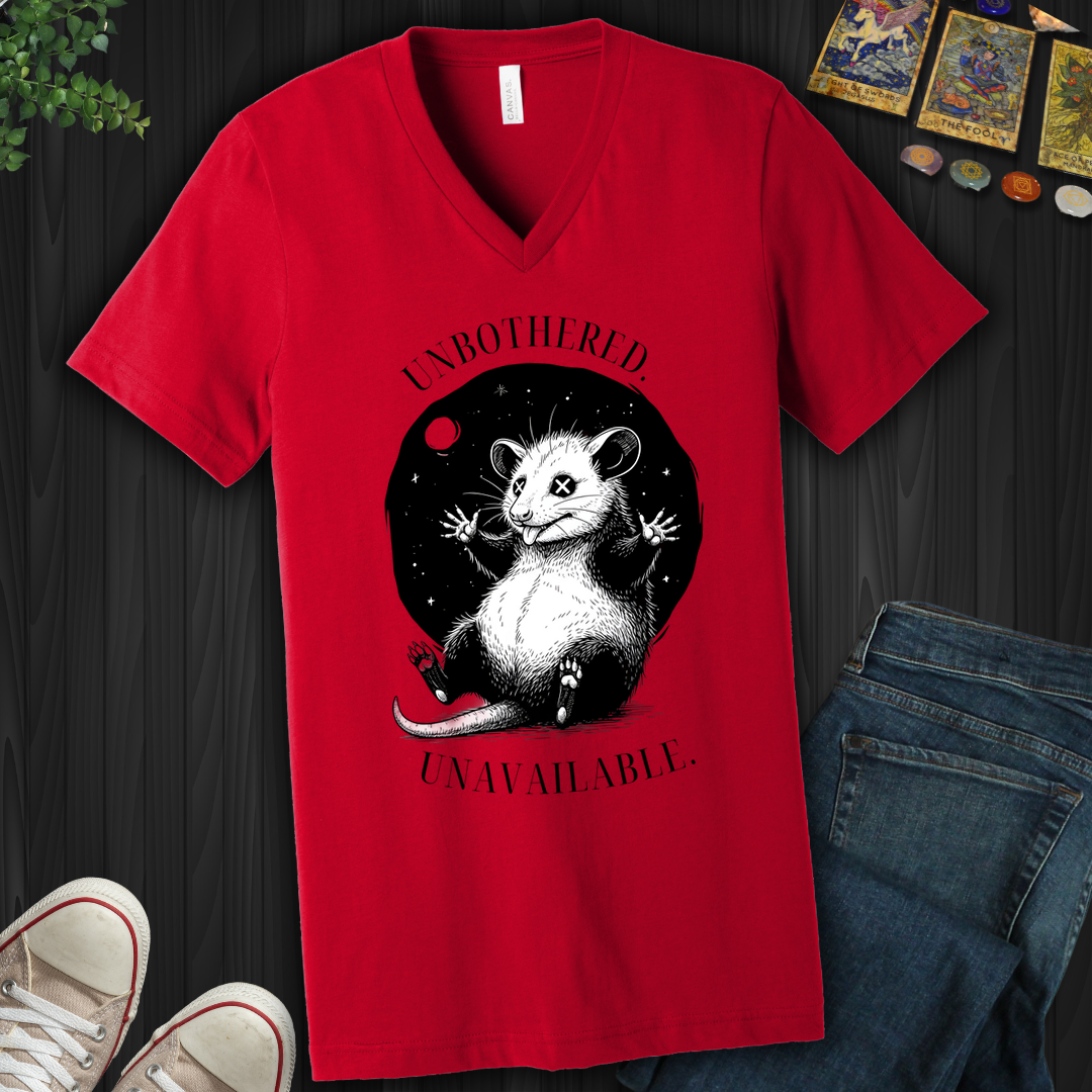 Unbothered. Unavailable V-Neck Tee