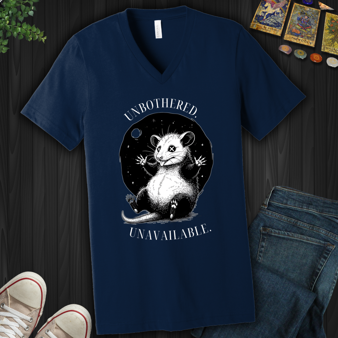 Unbothered. Unavailable V-Neck Tee