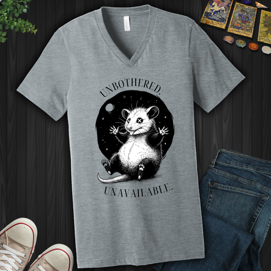 Unbothered. Unavailable V-Neck Tee