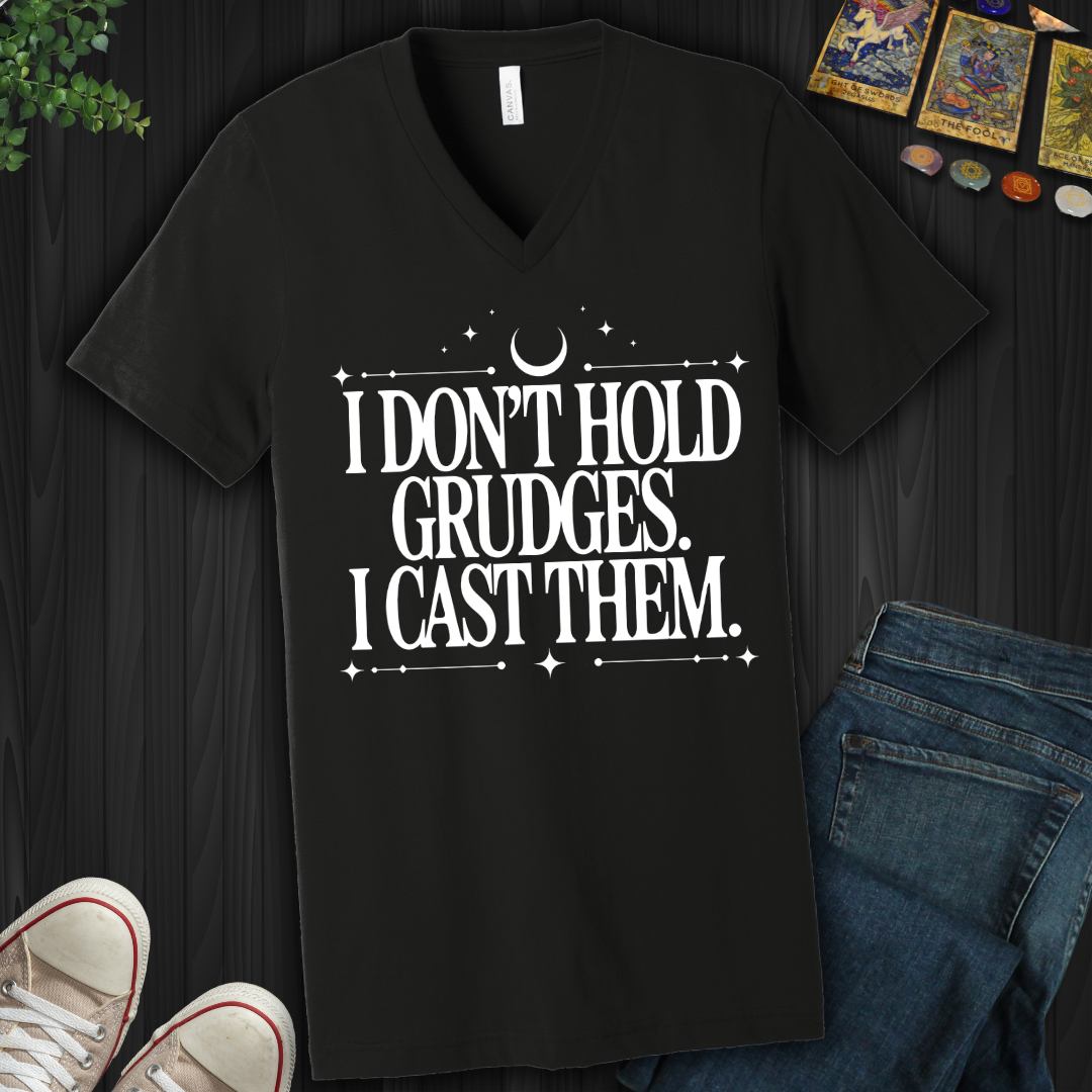 I Don't Hold Grudges V-Neck Tee