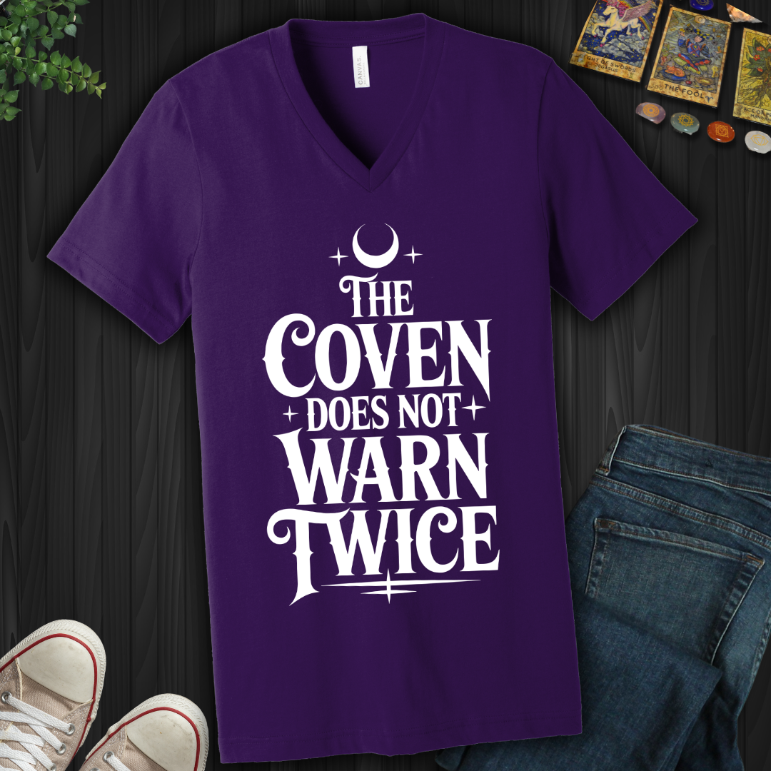 The Coven Does Not Warn Twice V-Neck Tee