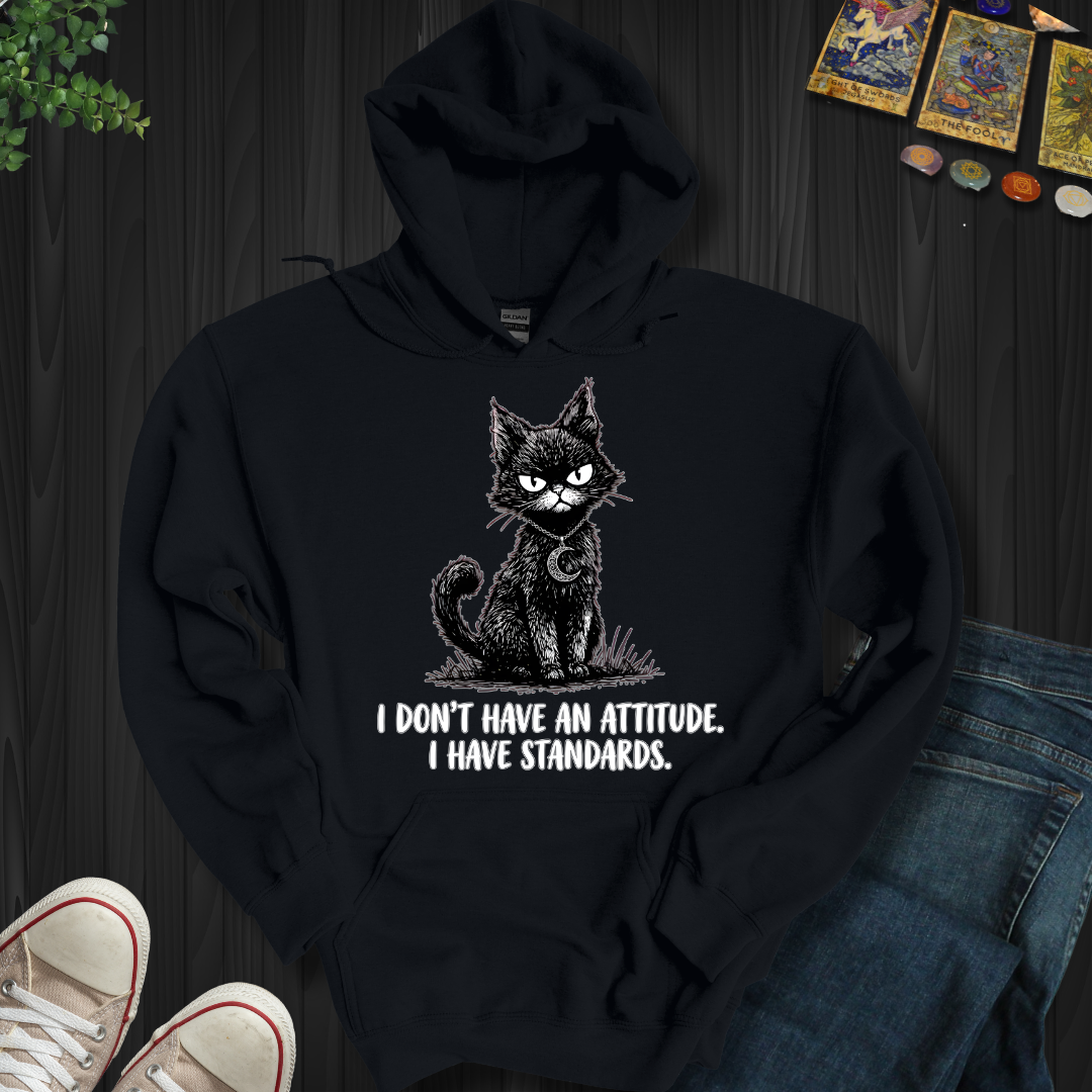 I Don't Have An Attitude Hooded Sweatshirt