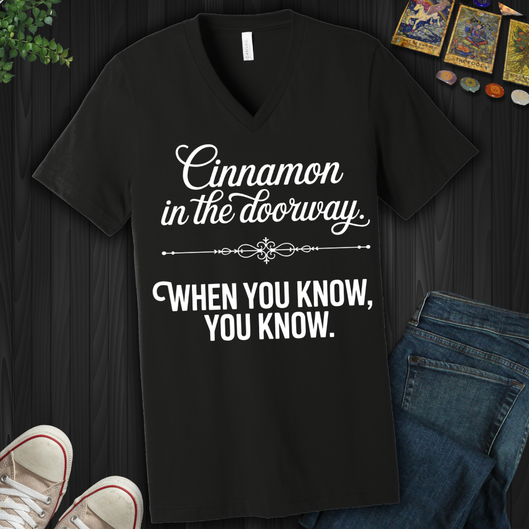Cinnamon In The Doorway  V-Neck Tee