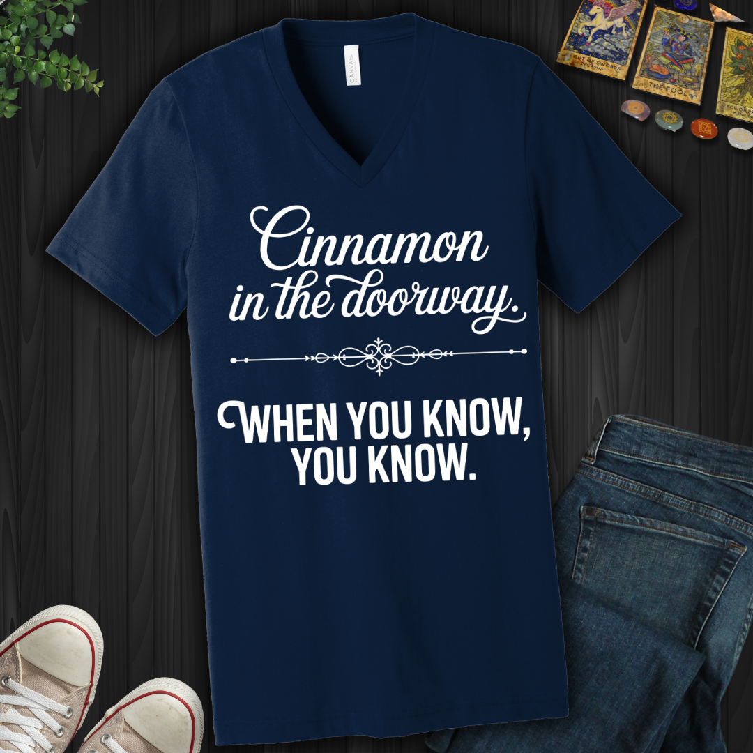 Cinnamon In The Doorway  V-Neck Tee