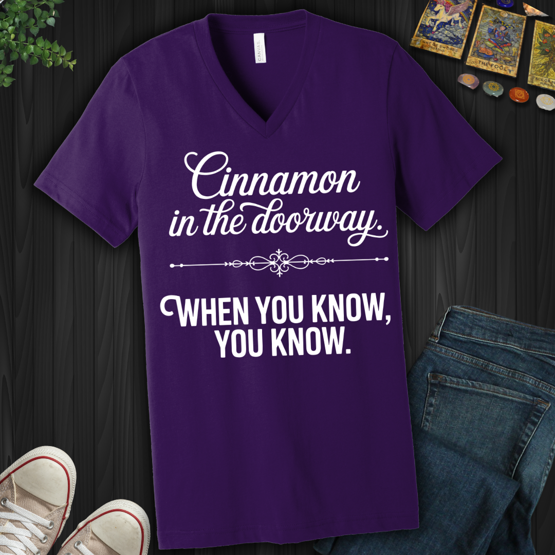 Cinnamon In The Doorway  V-Neck Tee