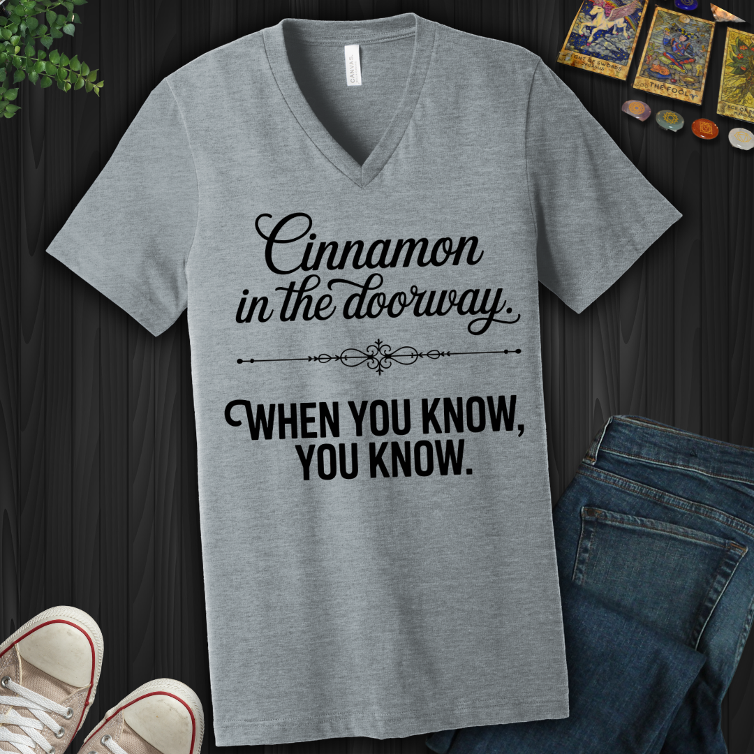 Cinnamon In The Doorway  V-Neck Tee