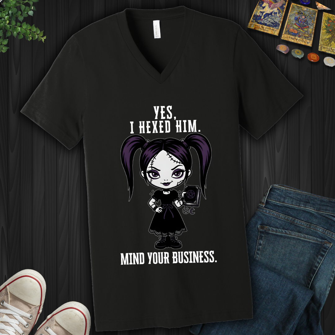Yes, I Hexed Him V-Neck Tee