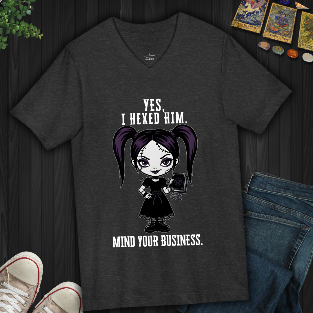 Yes, I Hexed Him V-Neck Tee