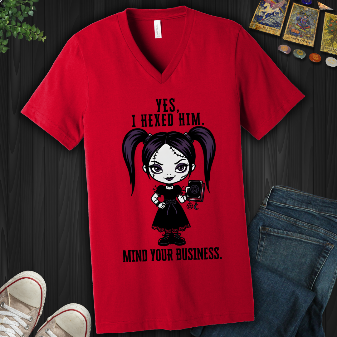 Yes, I Hexed Him V-Neck Tee