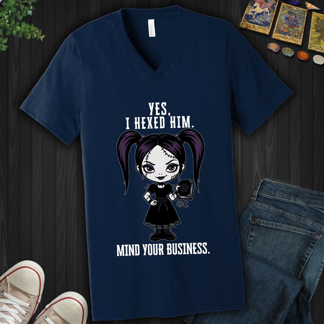 Yes, I Hexed Him V-Neck Tee