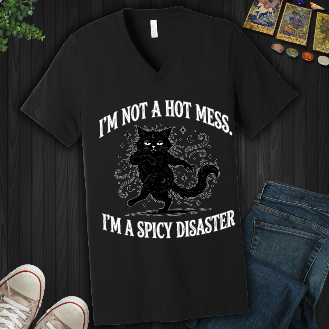 I'm Not A Hot Mess V-Neck Tee