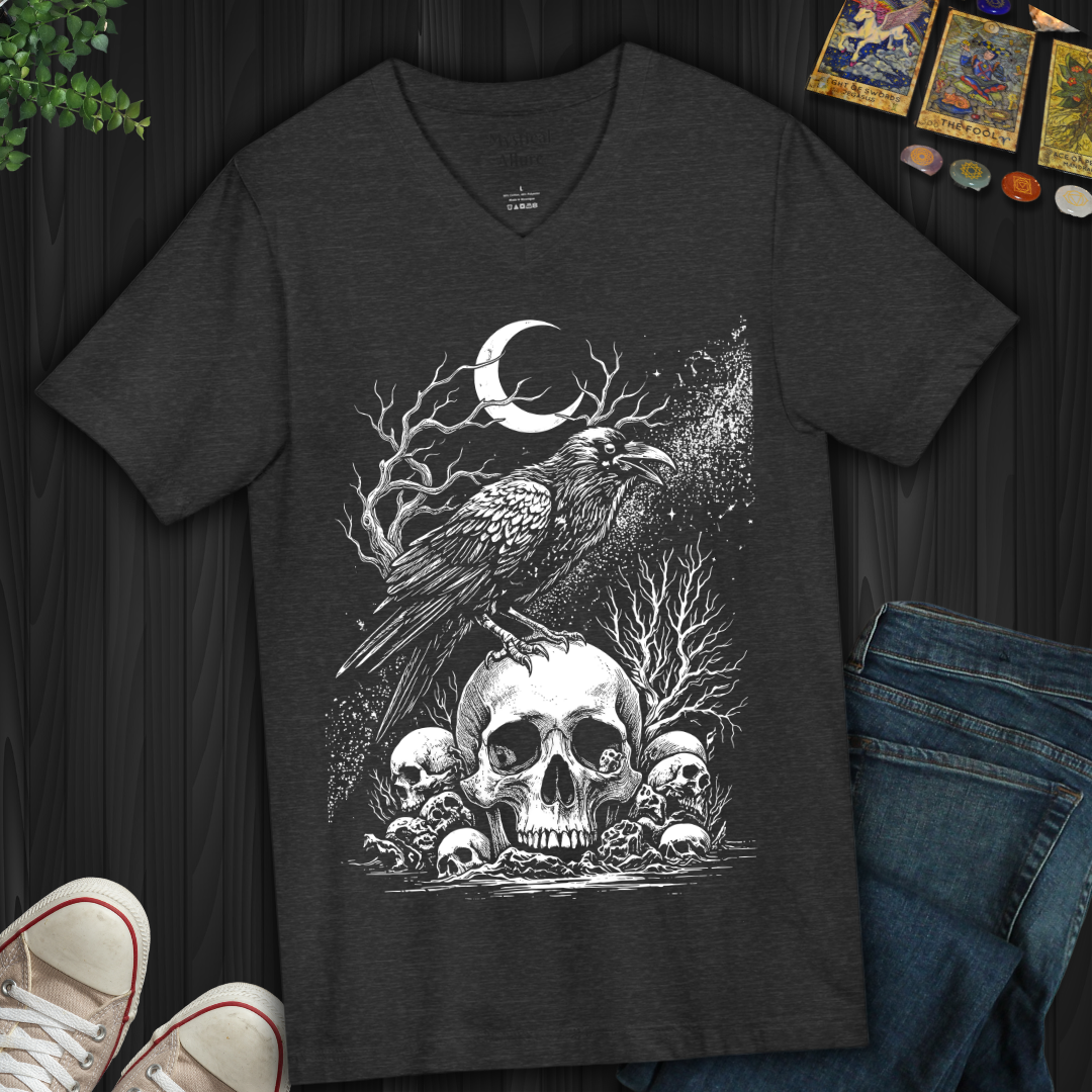 Moonlit Omen V-Neck Tee
