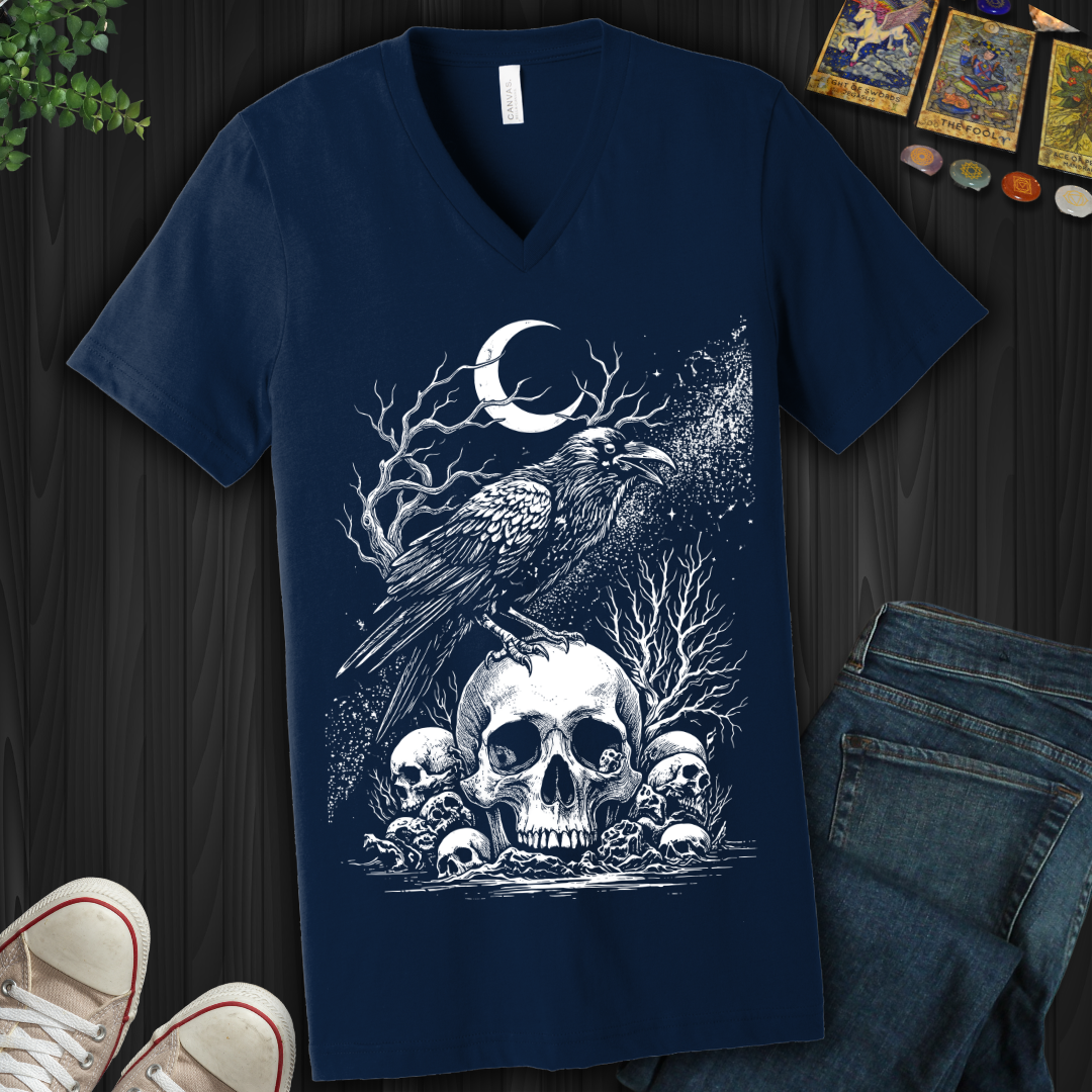 Moonlit Omen V-Neck Tee