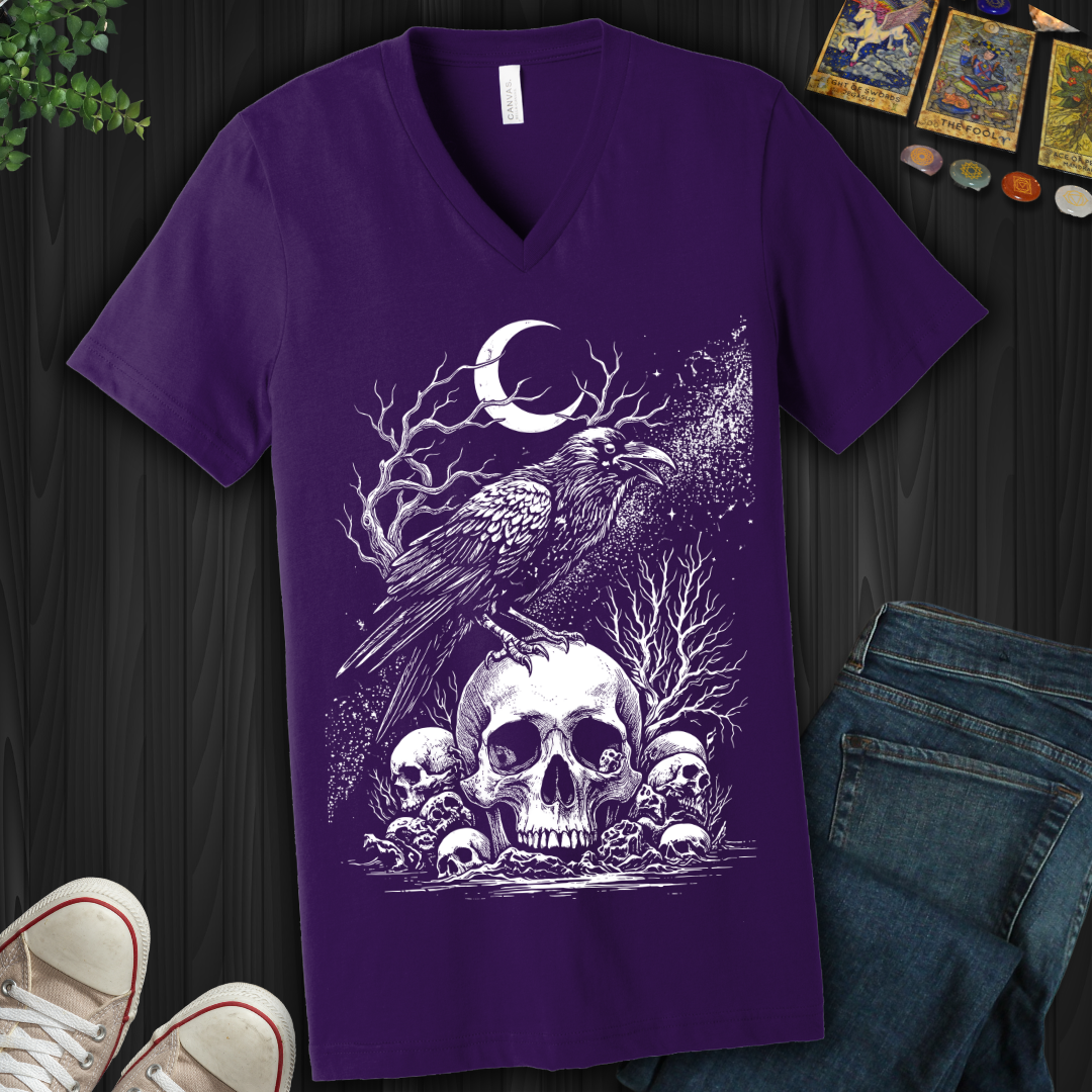 Moonlit Omen V-Neck Tee