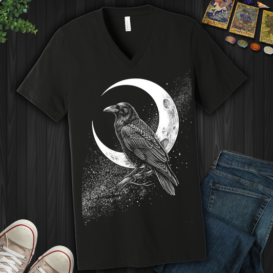 Crescent Raven V-Neck Tee