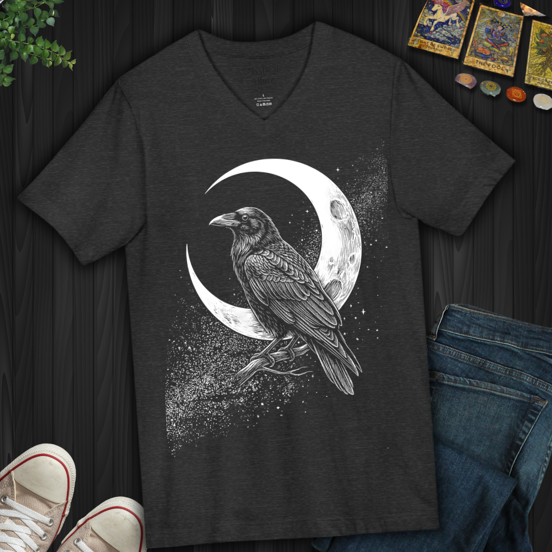 Crescent Raven V-Neck Tee