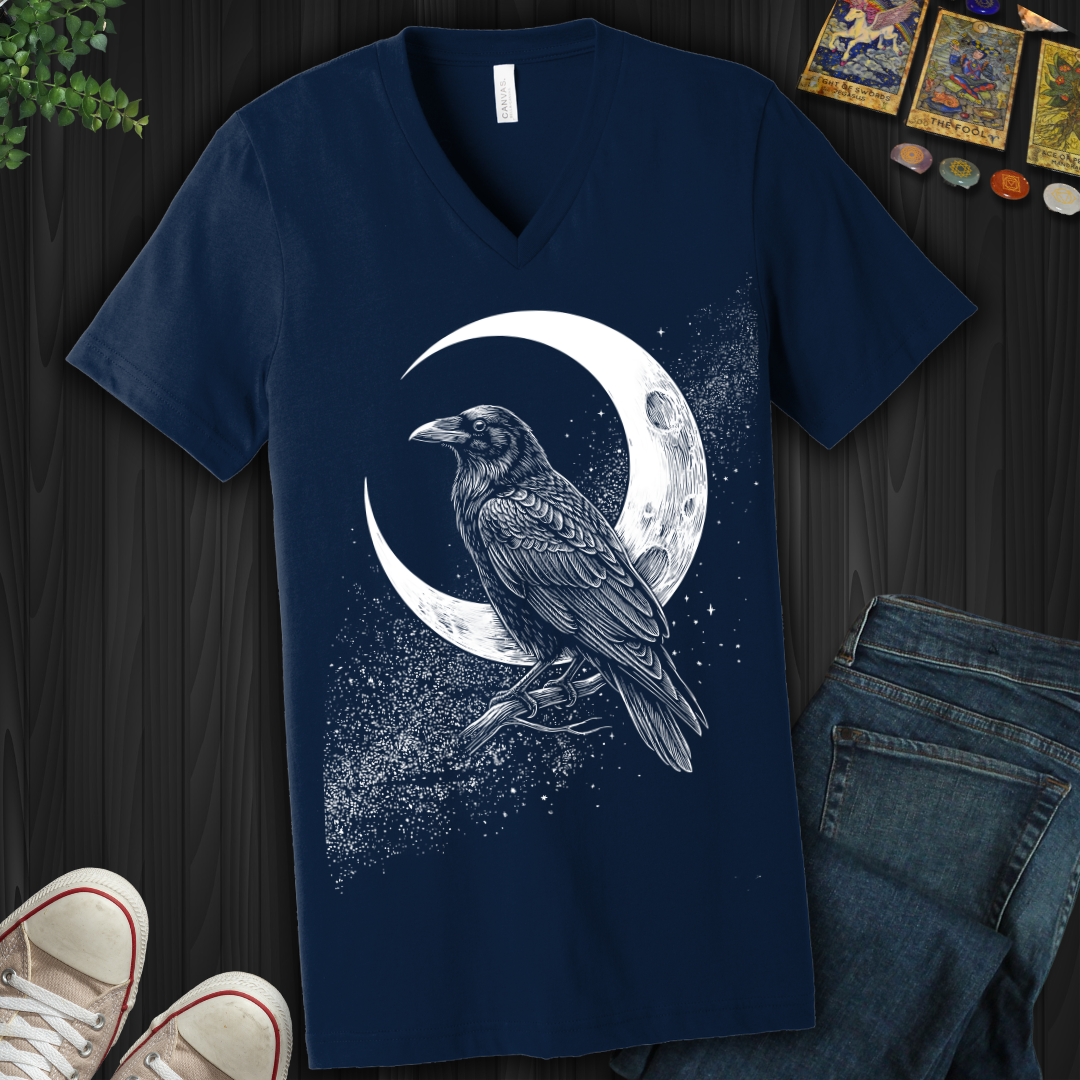 Crescent Raven V-Neck Tee