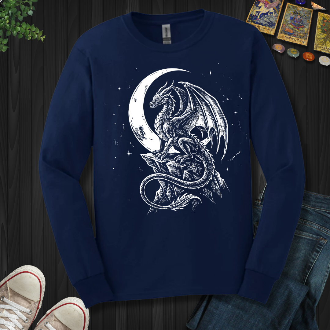 Crescent Dragon Long Sleeve Tee
