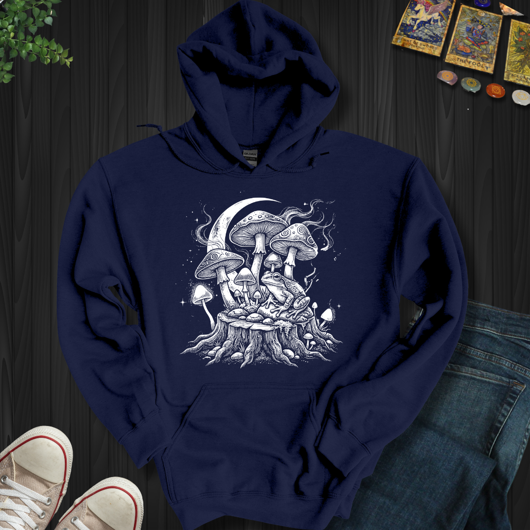 Moonlit Mushroom Grove Hooded Sweatshirt