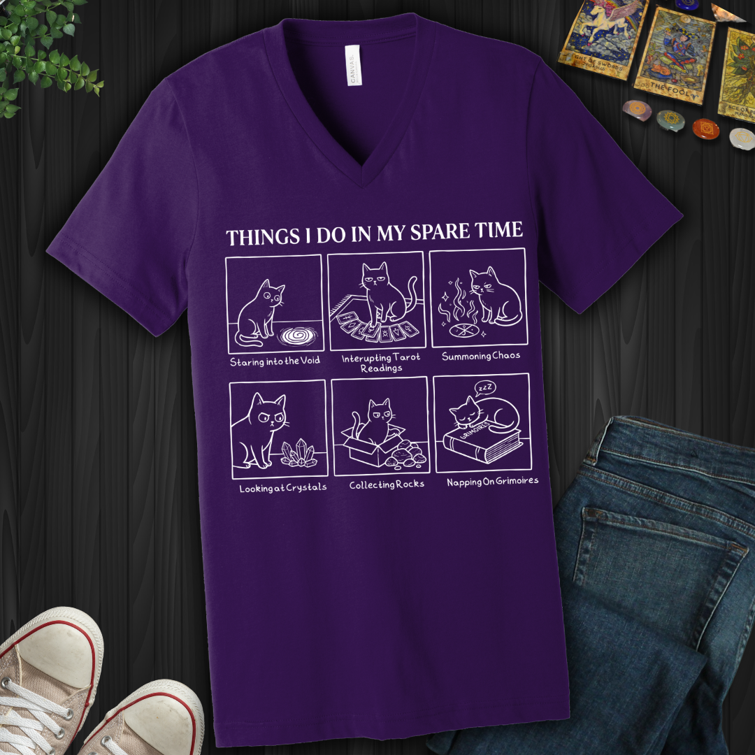 Things I Do In My Spare Time V-Neck Tee