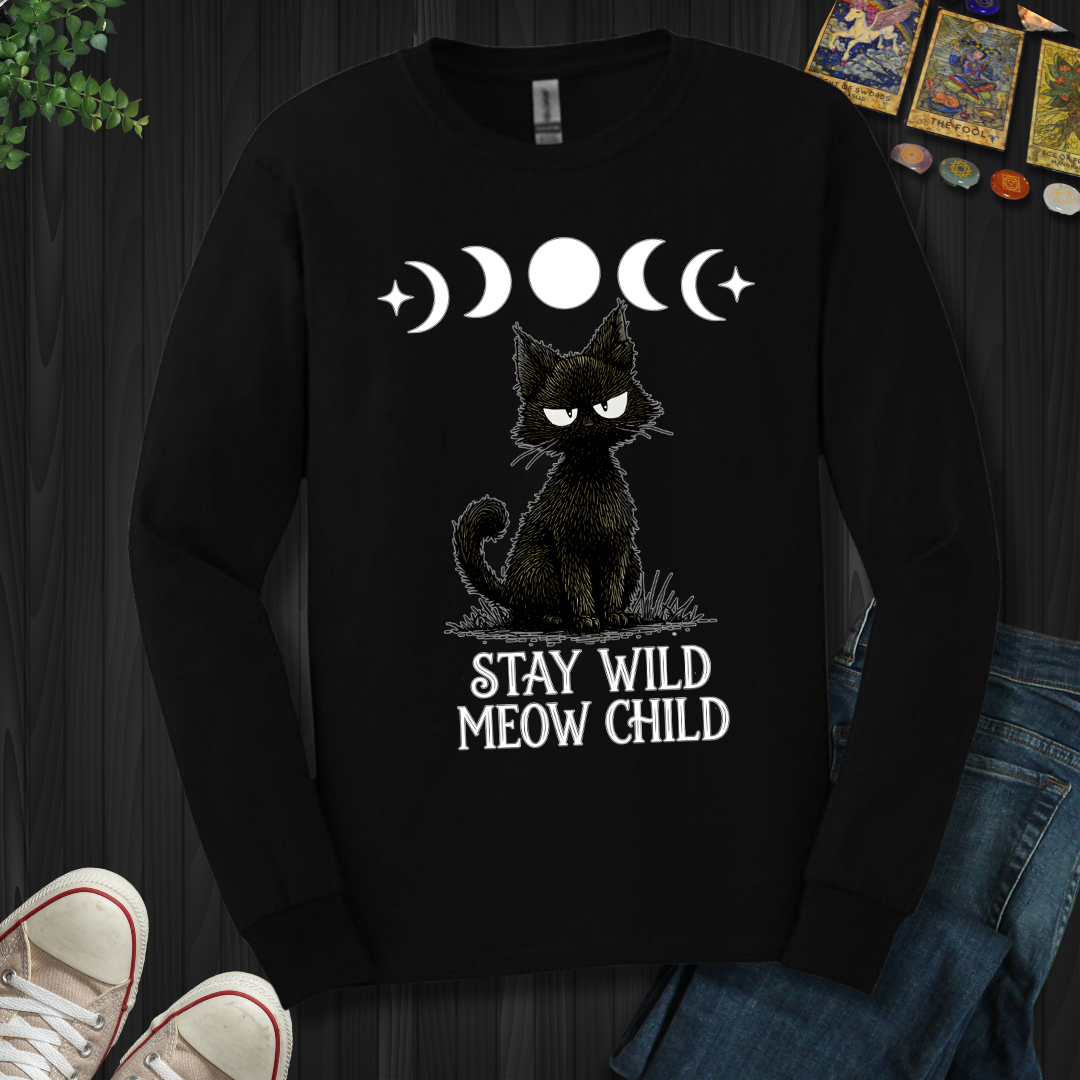 Stay Wild Meow Child Long Sleeve Tee