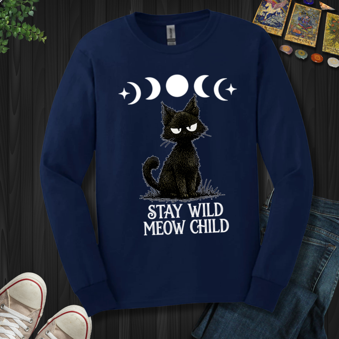 Stay Wild Meow Child Long Sleeve Tee