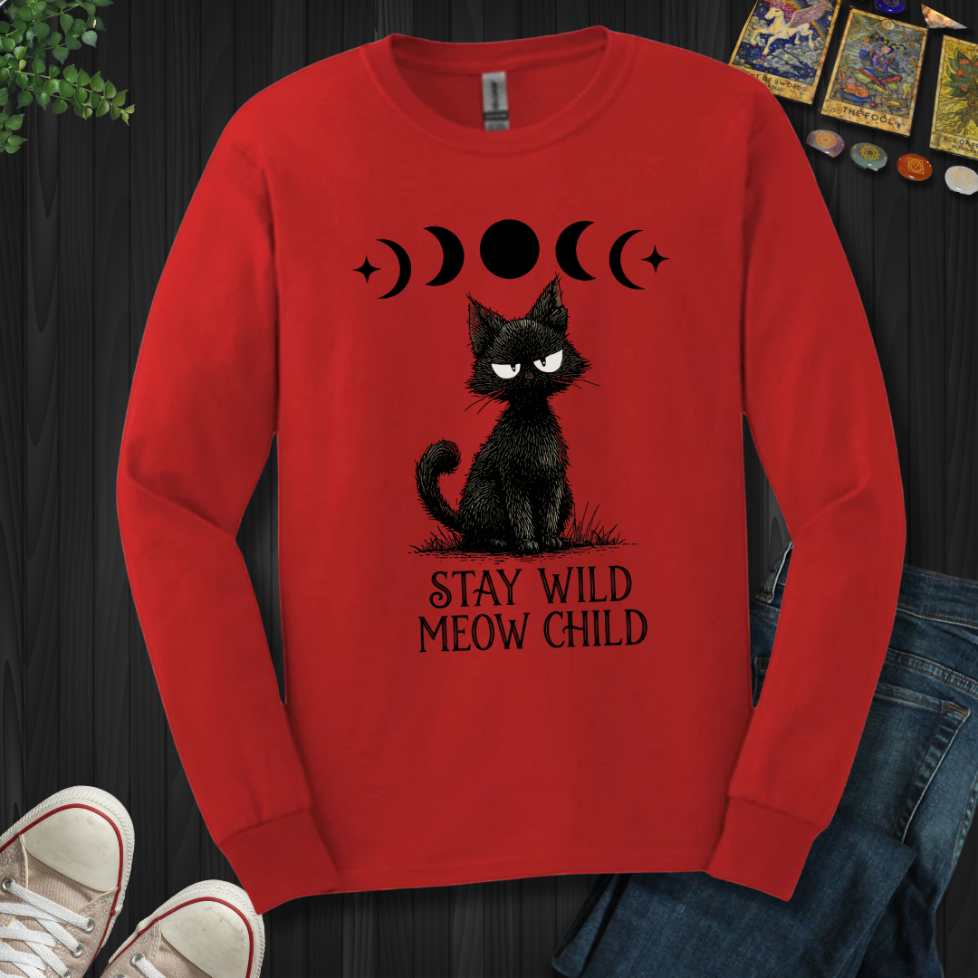 Stay Wild Meow Child Long Sleeve Tee