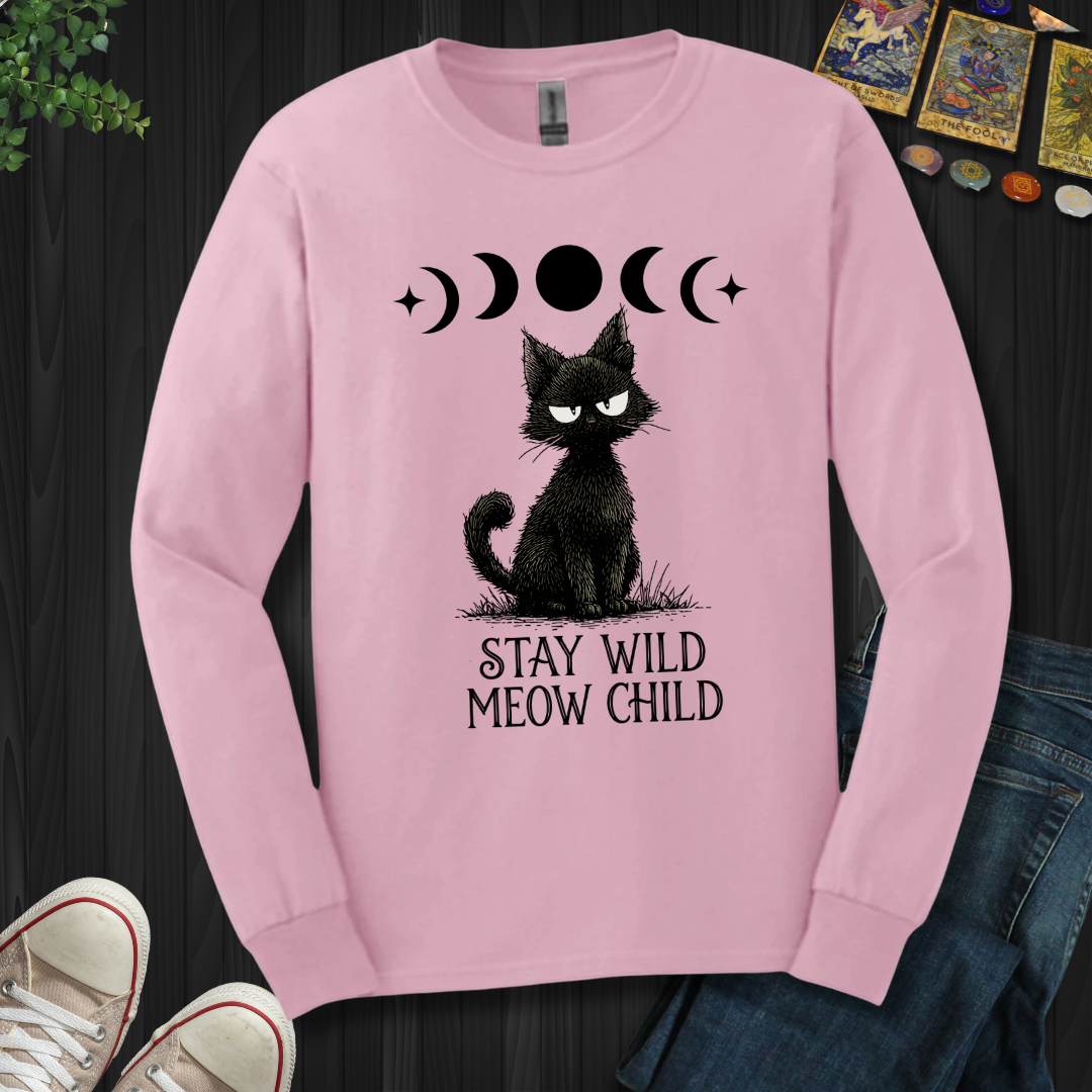 Stay Wild Meow Child Long Sleeve Tee