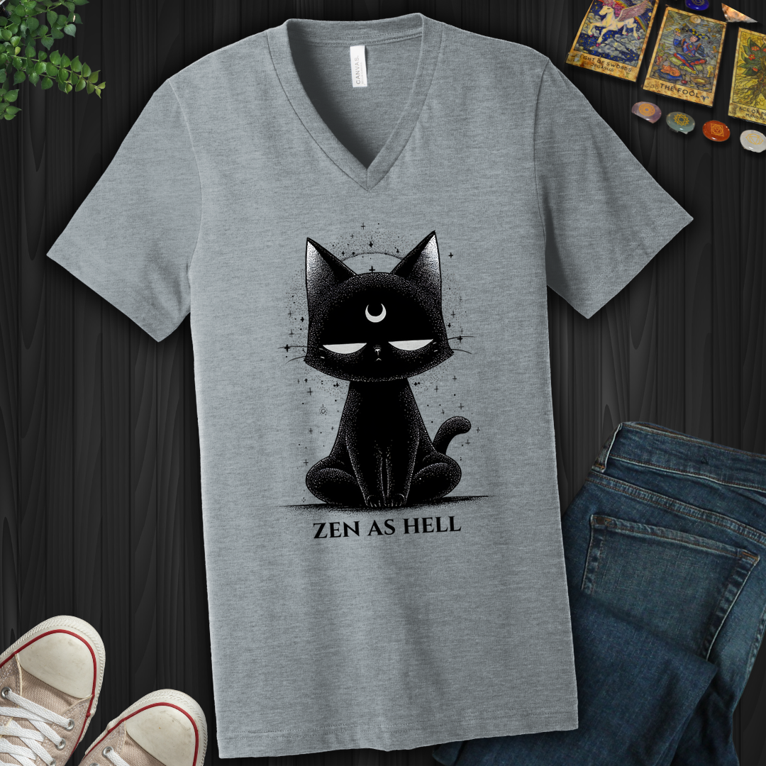 Zen As Hell  V-Neck Tee