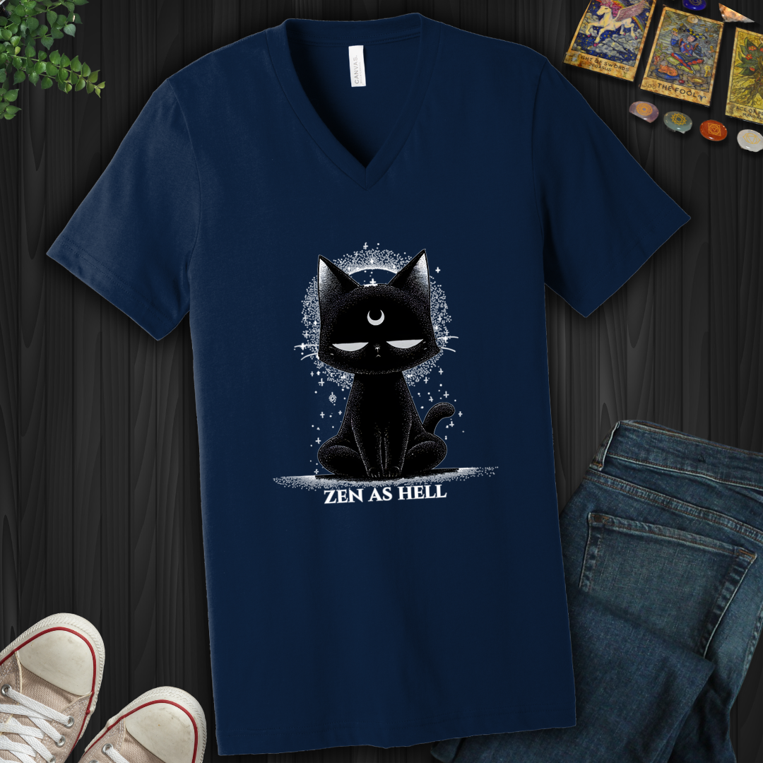 Zen As Hell  V-Neck Tee