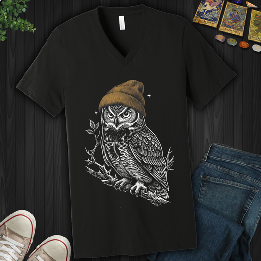 Midnight Watcher V-Neck Tee
