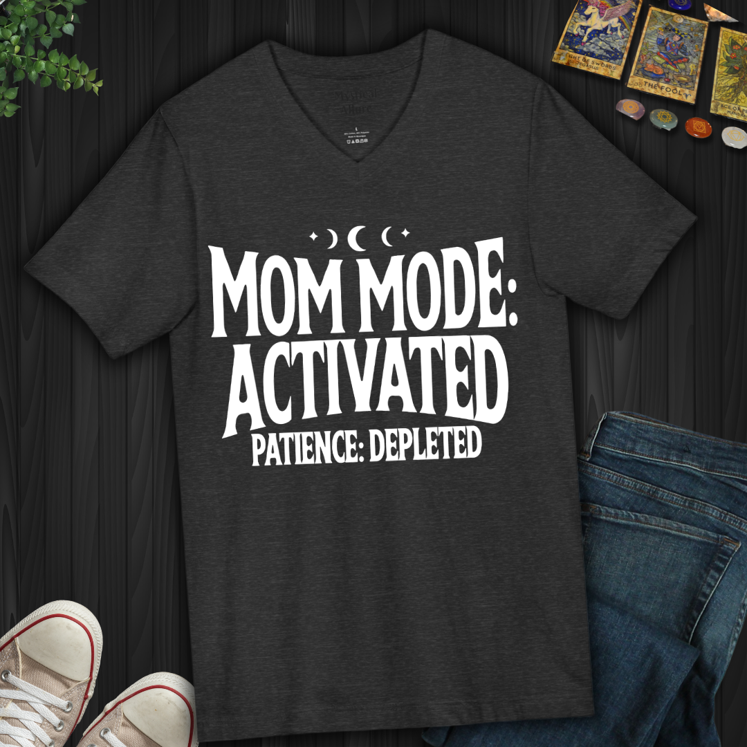 Mom Mode Activated V-Neck Tee