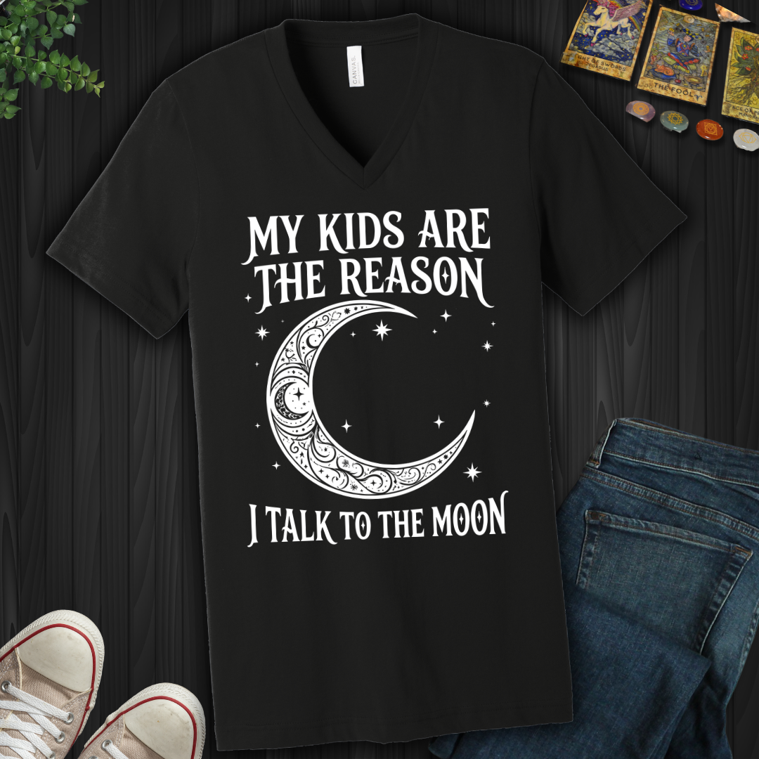 My Kids Are The Reason V-Neck Tee