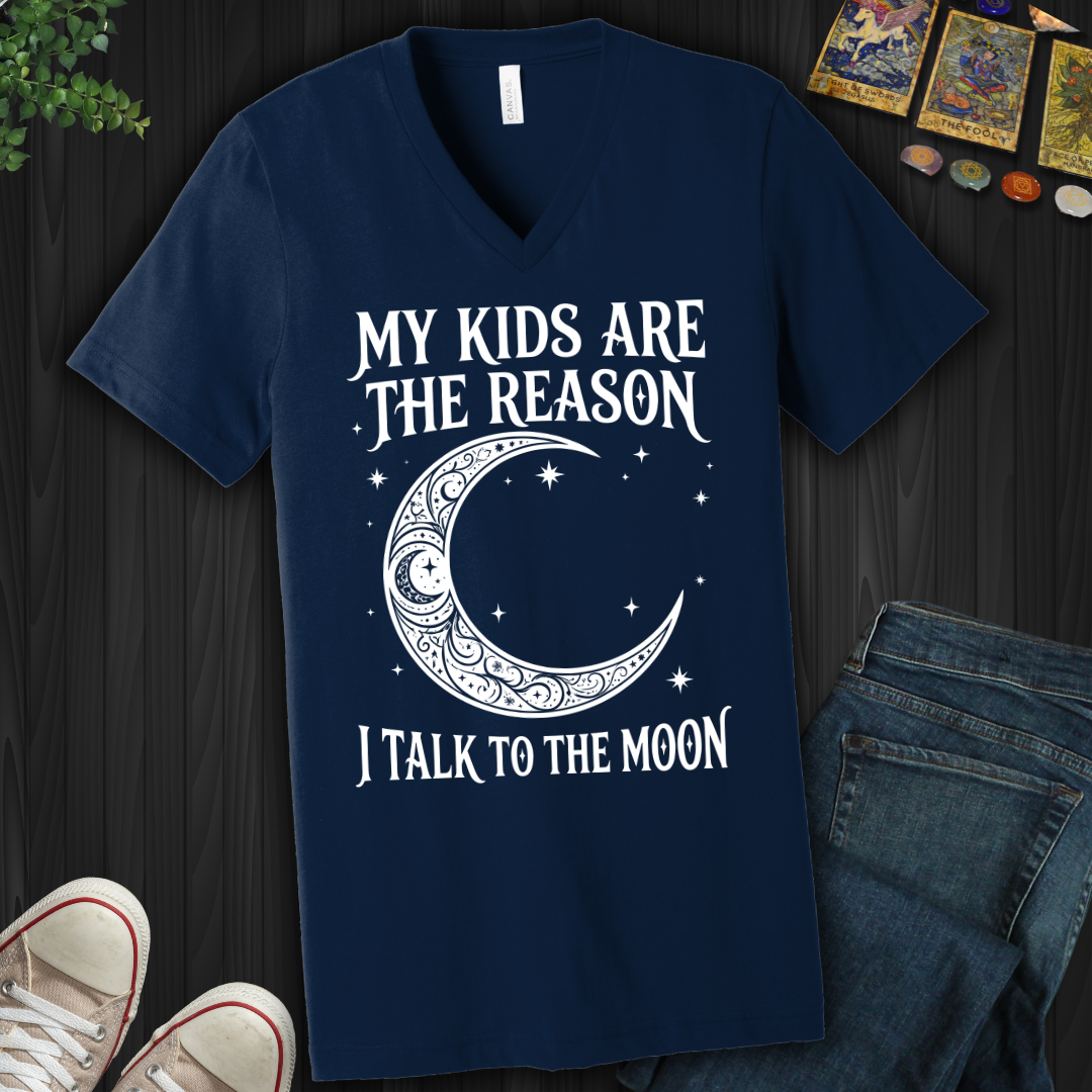 My Kids Are The Reason V-Neck Tee
