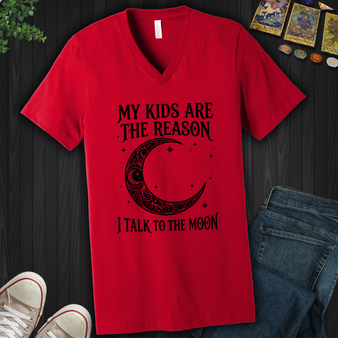 My Kids Are The Reason V-Neck Tee
