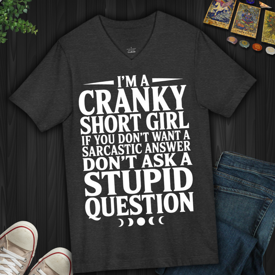 Cranky Short Girl V-Neck