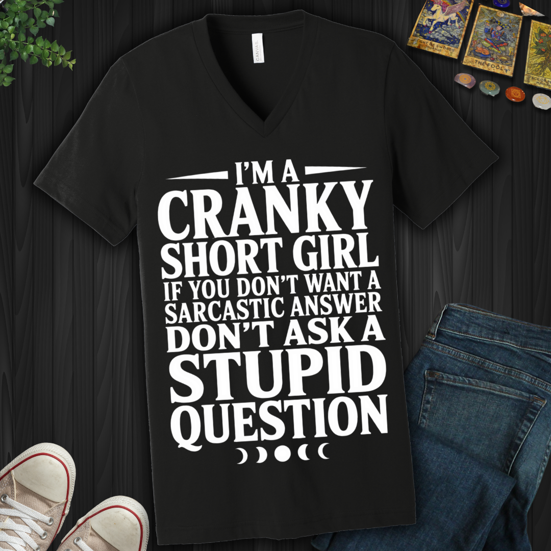 Cranky Short Girl V-Neck