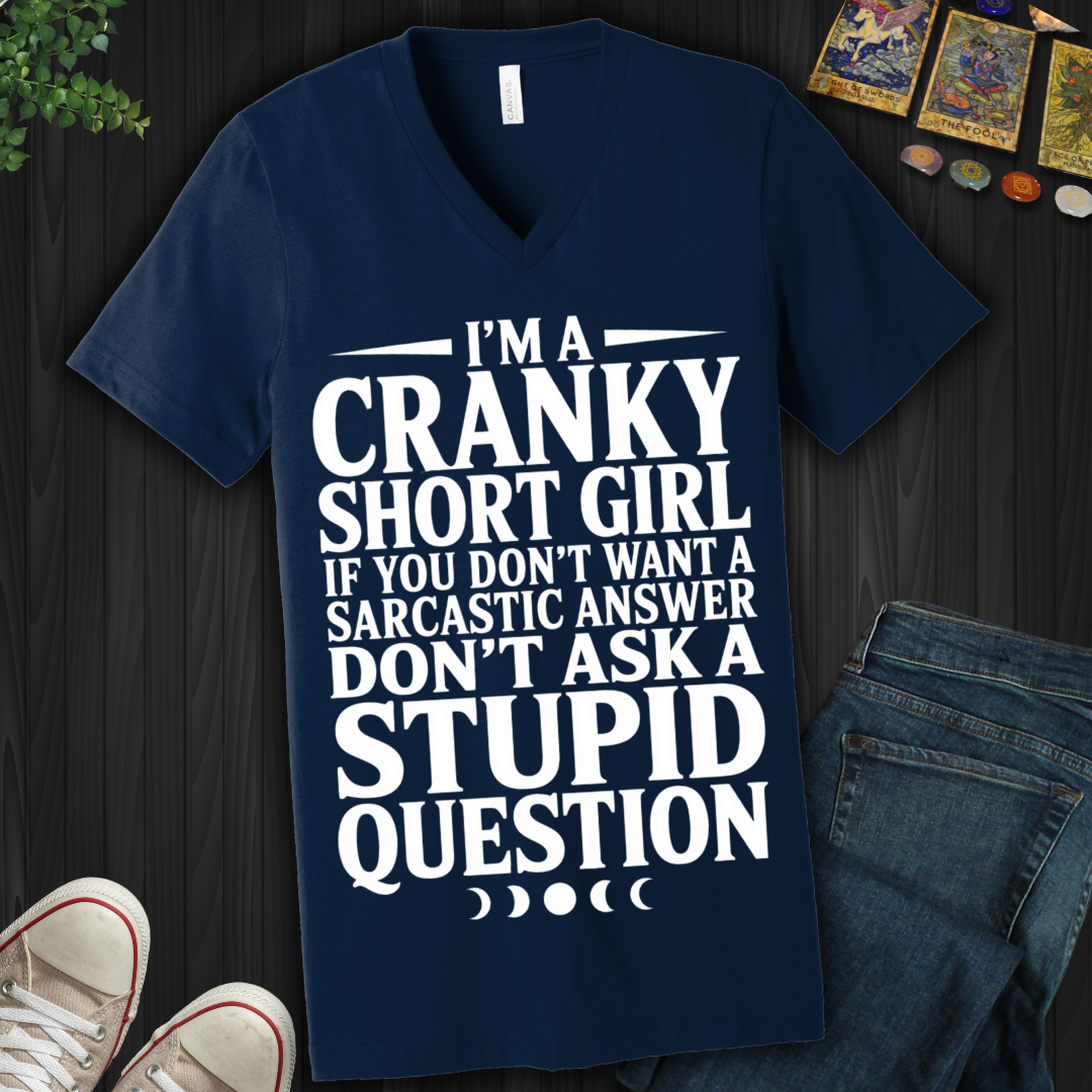 Cranky Short Girl V-Neck