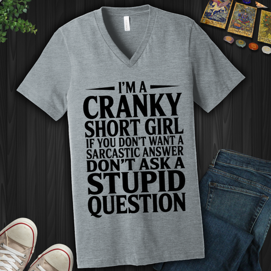 Cranky Short Girl V-Neck