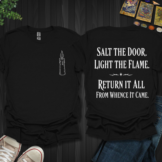 Light The Flame Front and Back T-Shirt