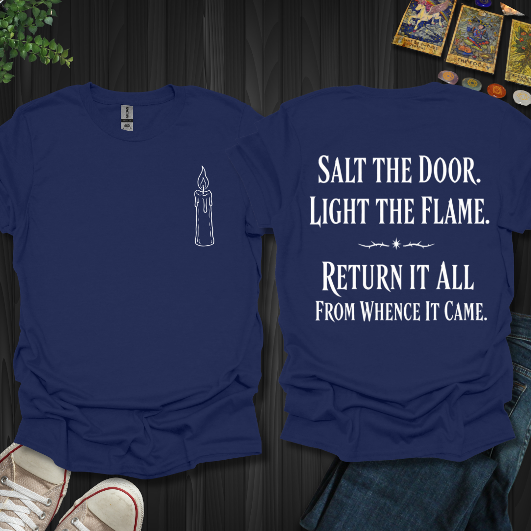 Light The Flame Front and Back T-Shirt