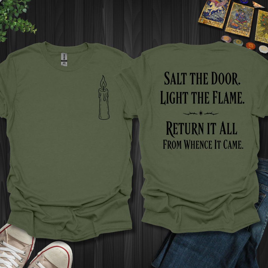 Light The Flame Front and Back T-Shirt