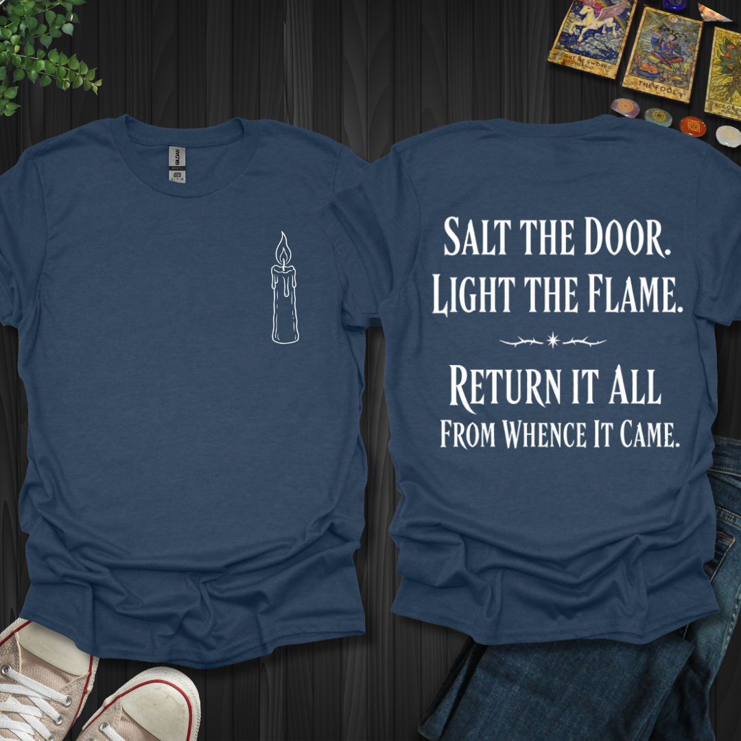 Light The Flame Front and Back T-Shirt