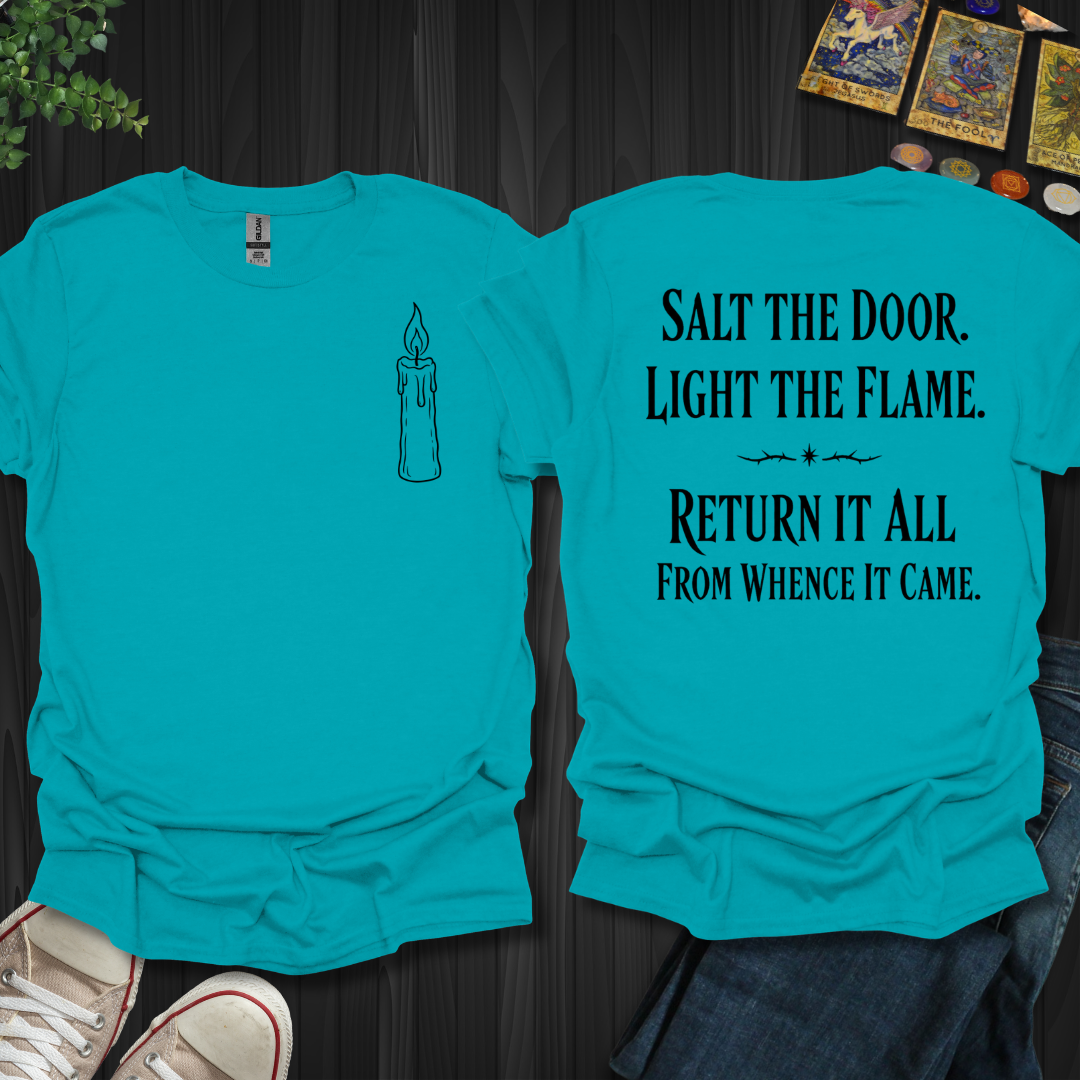 Light The Flame Front and Back T-Shirt