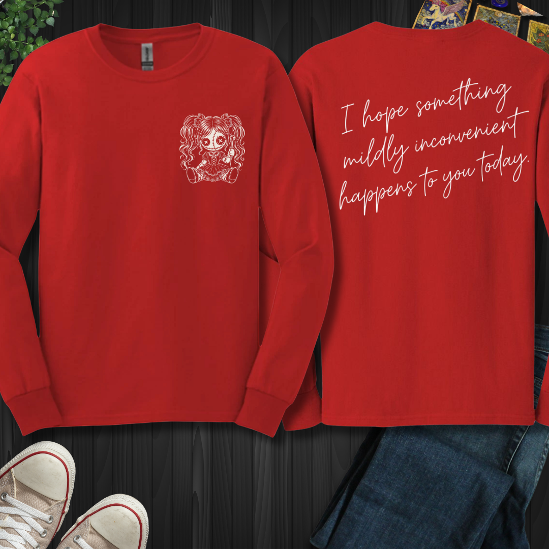 Something Mildly Inconvenient Front and Back Long Sleeve Tee