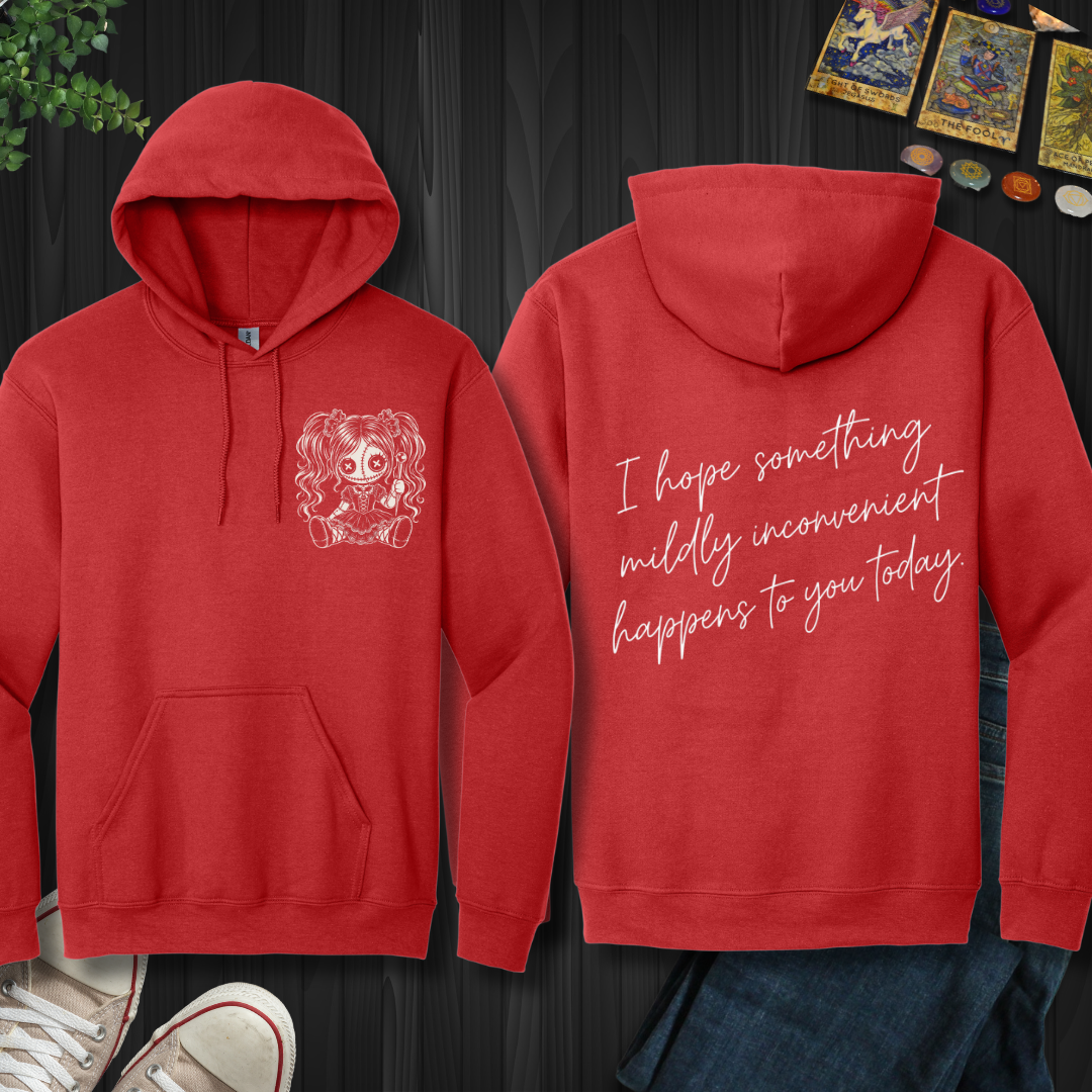 Something Mildly Inconvenient front and back Hooded Sweatshirt